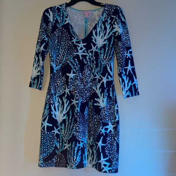 Lilly Pulitzer Clarke French Terry Dress in Good Reef Size XS - Picture 4 of 10